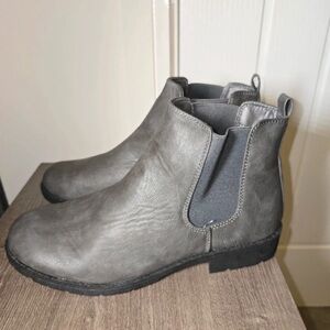 Boots Charcoal Heeled Ankle Boots